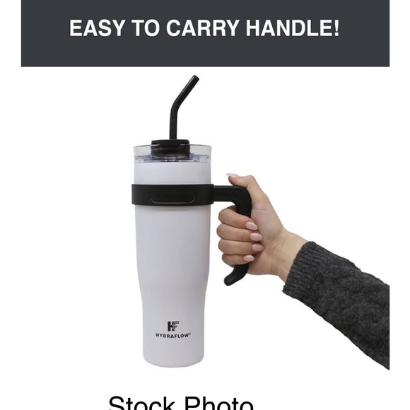 HYDRAFLOW 40oz Capri Stainless Steel Insulated Tumbler Straw Sip Lid Brown #499 - Picture 12 of 13